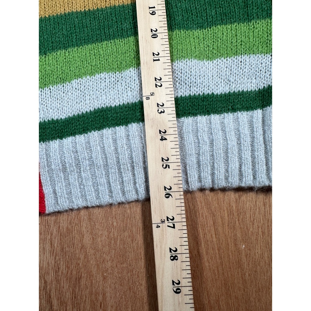 Torrid 2X 18/20 Rainbow Stripe Button Cardigan Textured Drop Shoulder Sweater - Picture 6 of 9